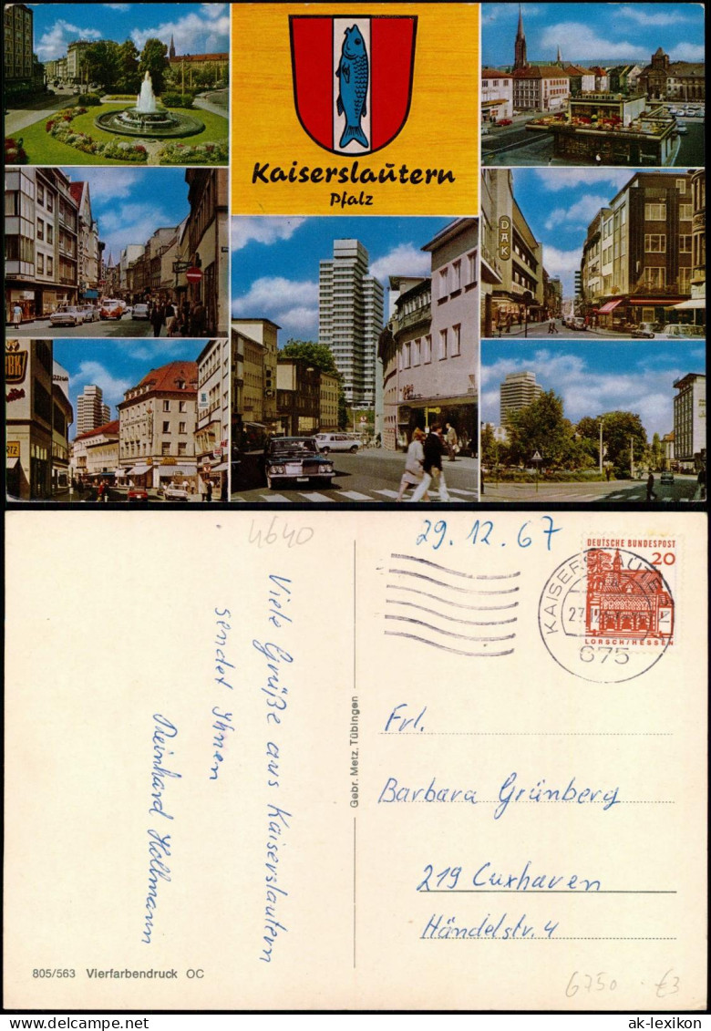 Ansichtskarte Kaiserslautern Mehrbild Straßen und Plätze 1976