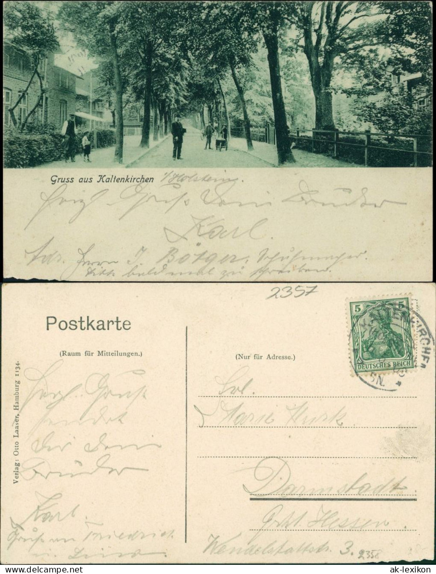 Ansichtskarte Kaltenkirchen Straßenpartie LK Segeberg 1909