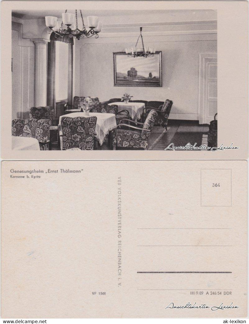 Ansichtskarte Karnzow-Kyritz Genesungsheim Ernst Thälmann 1954