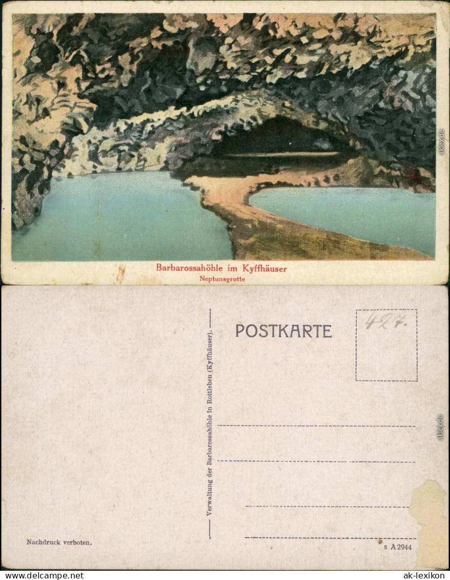 Ansichtskarte Kelbra (Kyffhäuser) Barbarossahöhle 1910