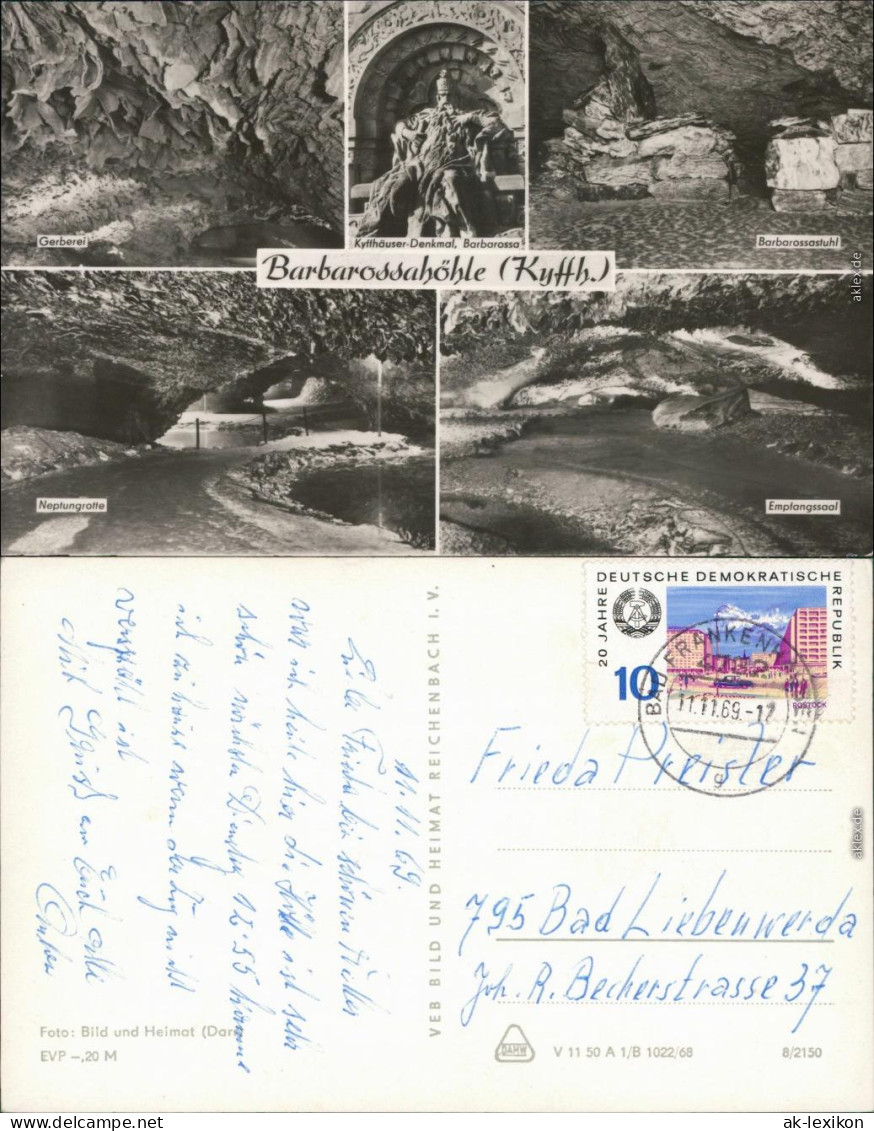 Ansichtskarte Kelbra (Kyffhäuser) Barbarossahöhle 1968