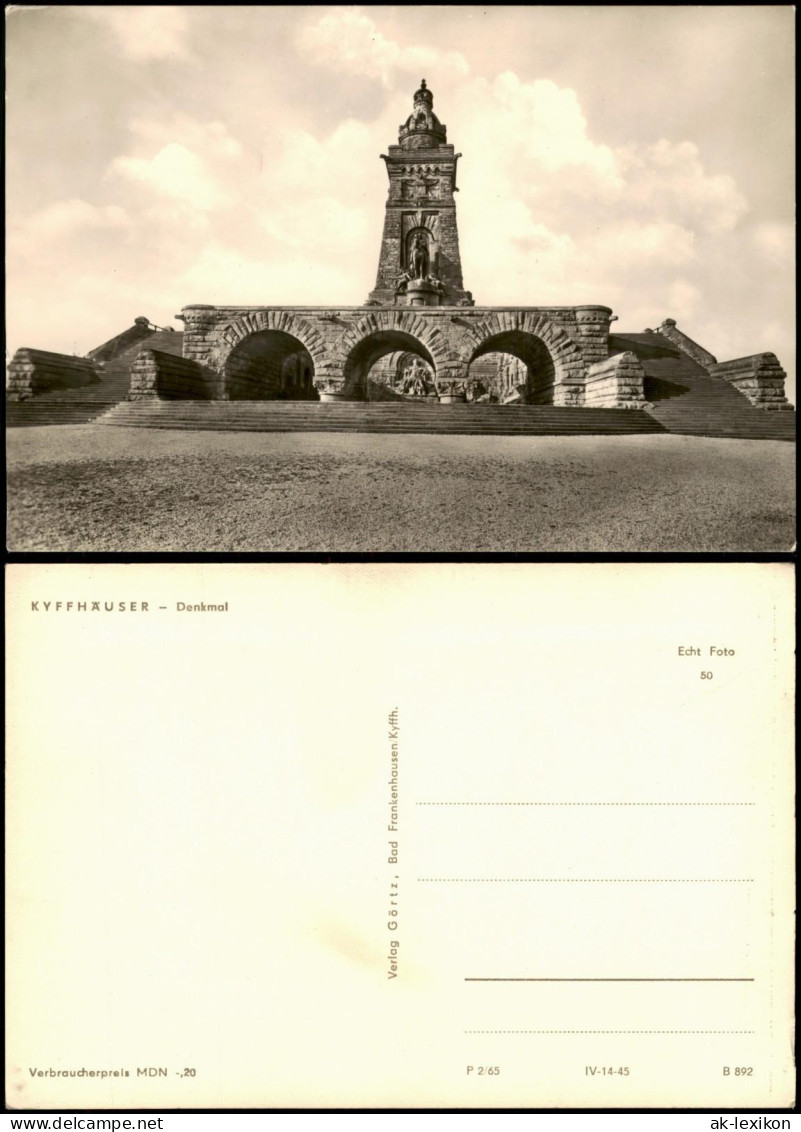 Ansichtskarte Kelbra (Kyffhäuser) KYFFHÄUSER Denkmal 1965