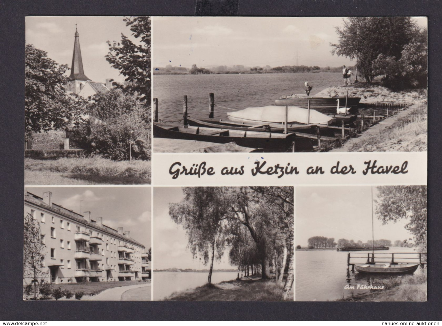 Ansichtskarte Ketzin Havel Brandenburg nach Halle Sachsen Anhalt