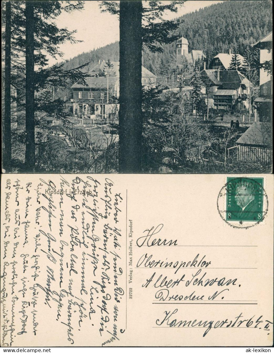 Ansichtskarte Kipsdorf-Altenberg (Erzgebirge) Stadtpartie 1930