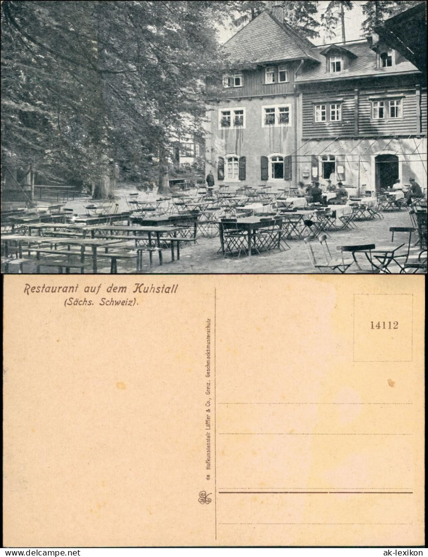 Ansichtskarte Kirnitzschtal Restaurant Kuhstall 1911