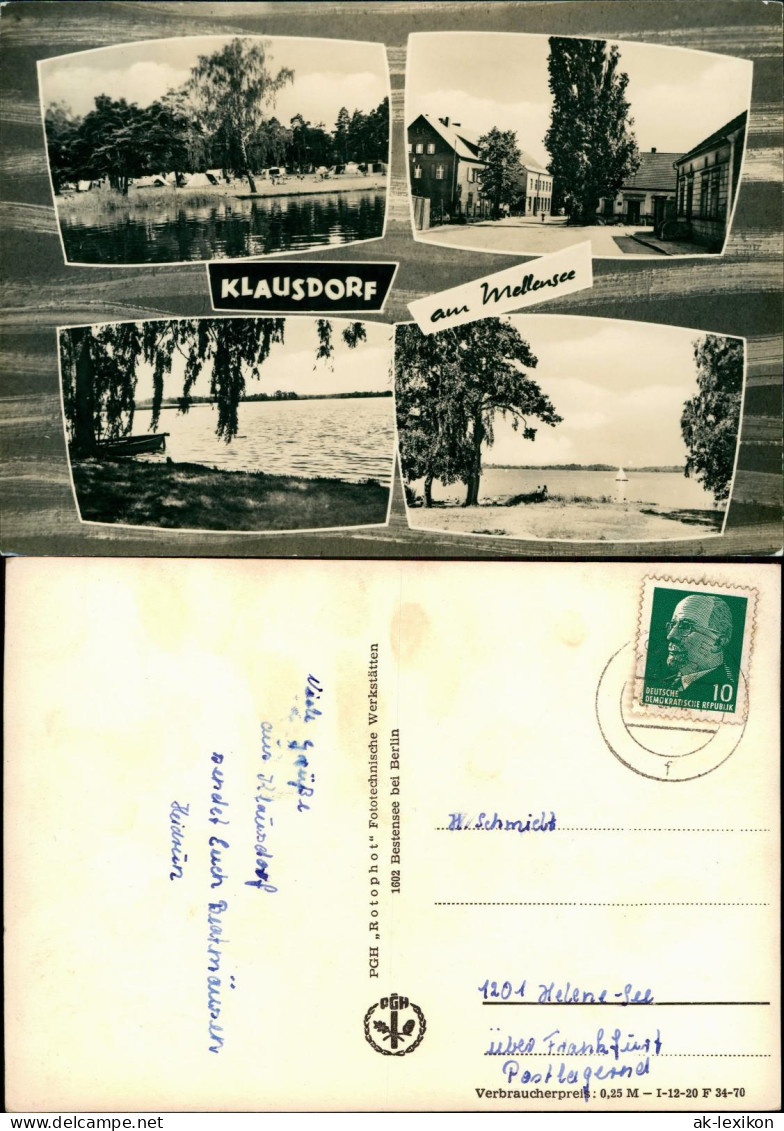 Ansichtskarte Klausdorf-Am Mellensee Mehrbild: Straßen und Plätze 1970