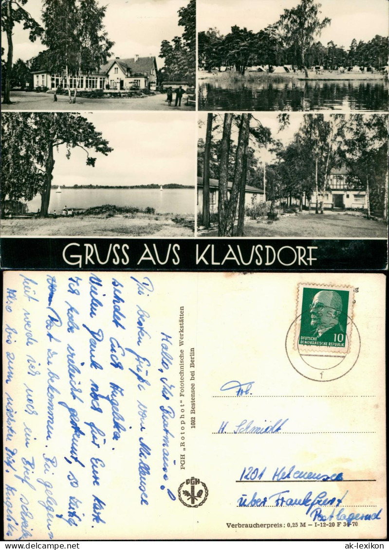 Ansichtskarte Klausdorf-Am Mellensee Restaurant See und Zelt 1970
