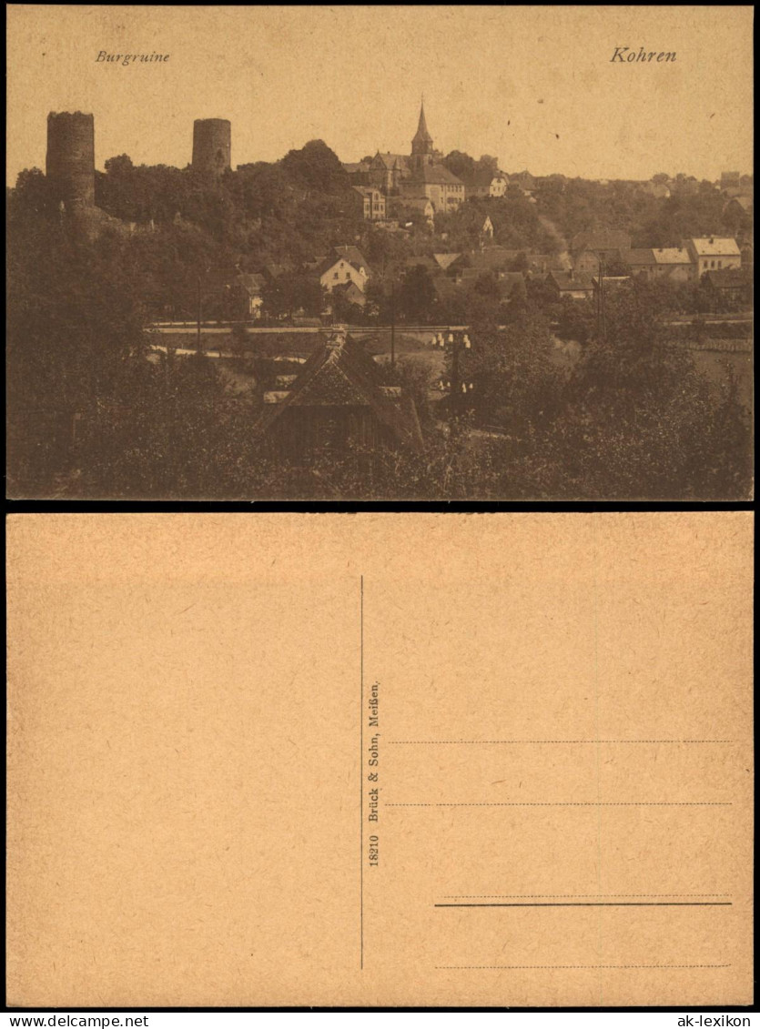 Ansichtskarte Kohren-Sahlis Stadtpartie 1914