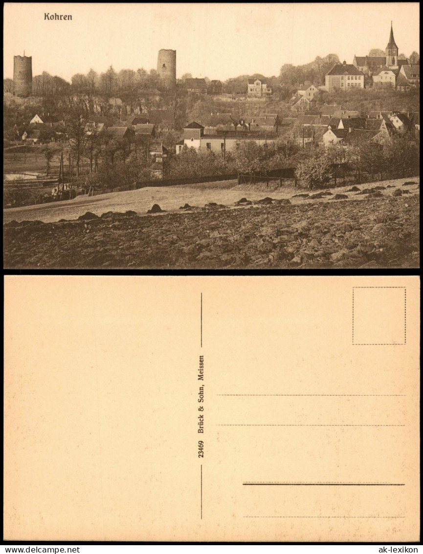 Ansichtskarte Kohren-Sahlis Stadtpartie 1914
