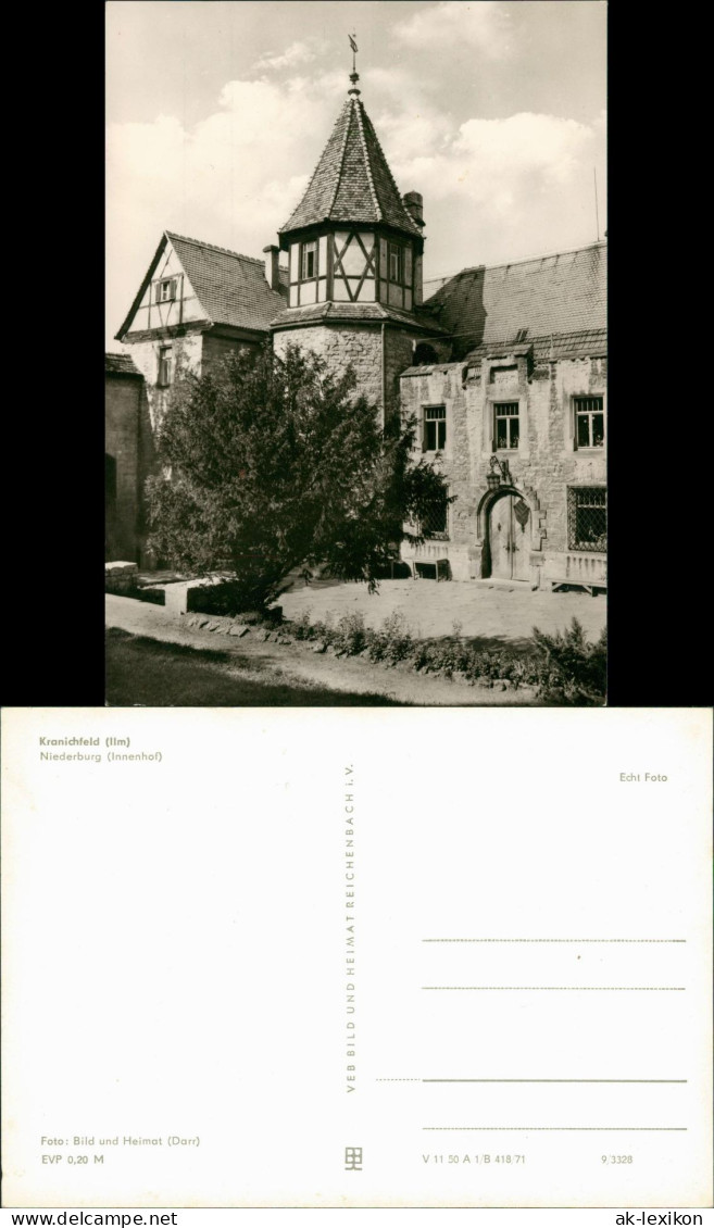 Ansichtskarte Kranichfeld Niederburg Innenhof - Fotokarte 1971