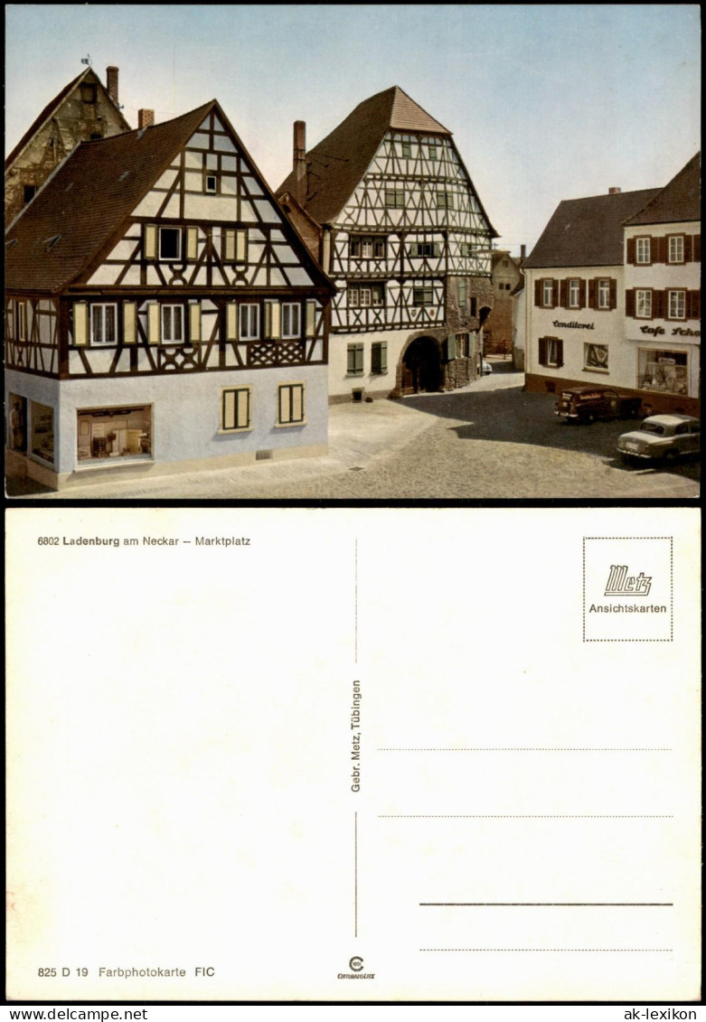 Ansichtskarte Ladenburg (Neckar) Markt Conditorei und Cafe 1978