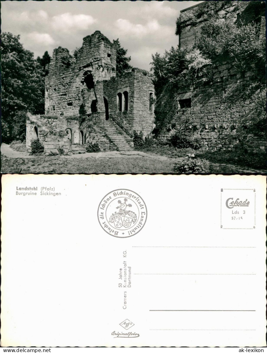 Ansichtskarte Landstuhl Burgruine Sickingen bei Landstuhl 1957