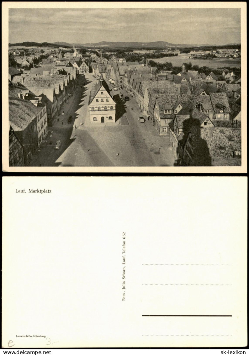 Ansichtskarte Lauf a.d.Pegnitz Marktplatz 1935
