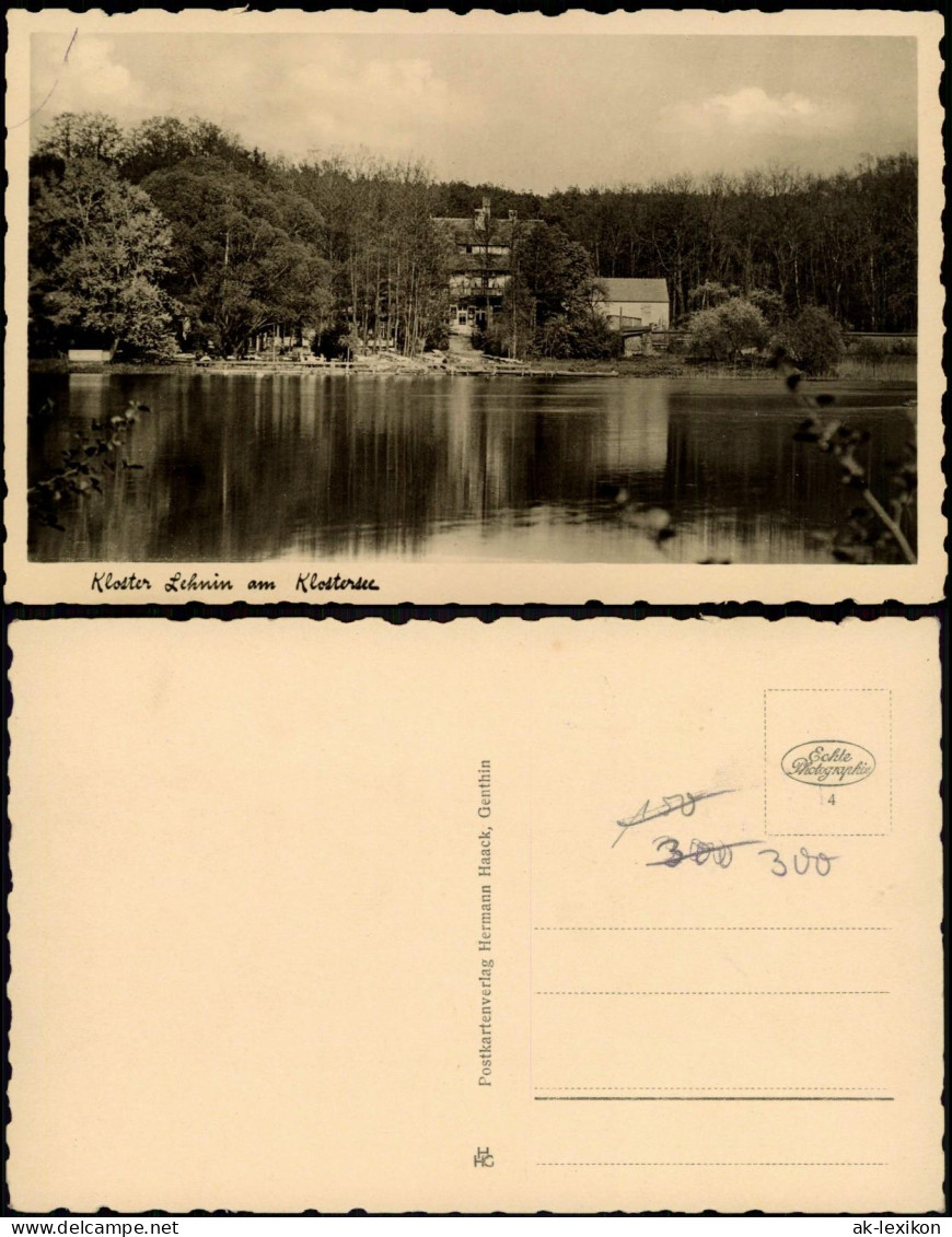 Ansichtskarte Lehnin-Kloster Lehnin Hotel am Klostersee Potsdam-Mittelmark 1936