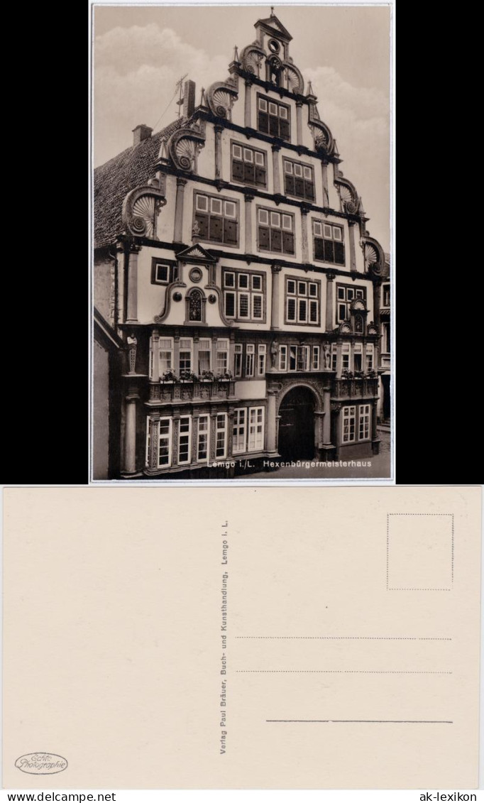 Ansichtskarte Lemgo Hexenbürgermeisterhaus 1929