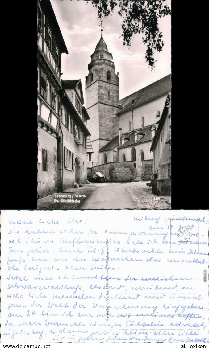 Ansichtskarte Leonberg Ev. Stadtkirche 1964