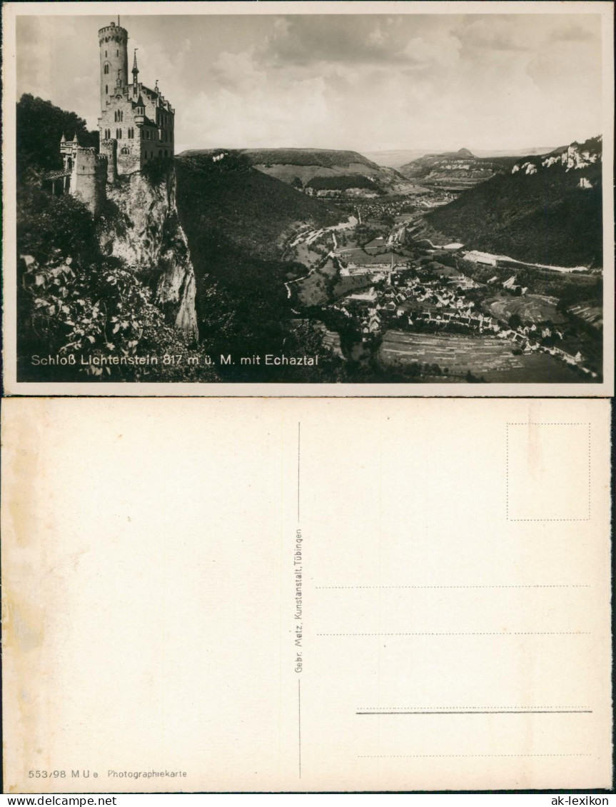 Ansichtskarte Lichtenstein (Württemberg) Schloss Lichtenstein 1930