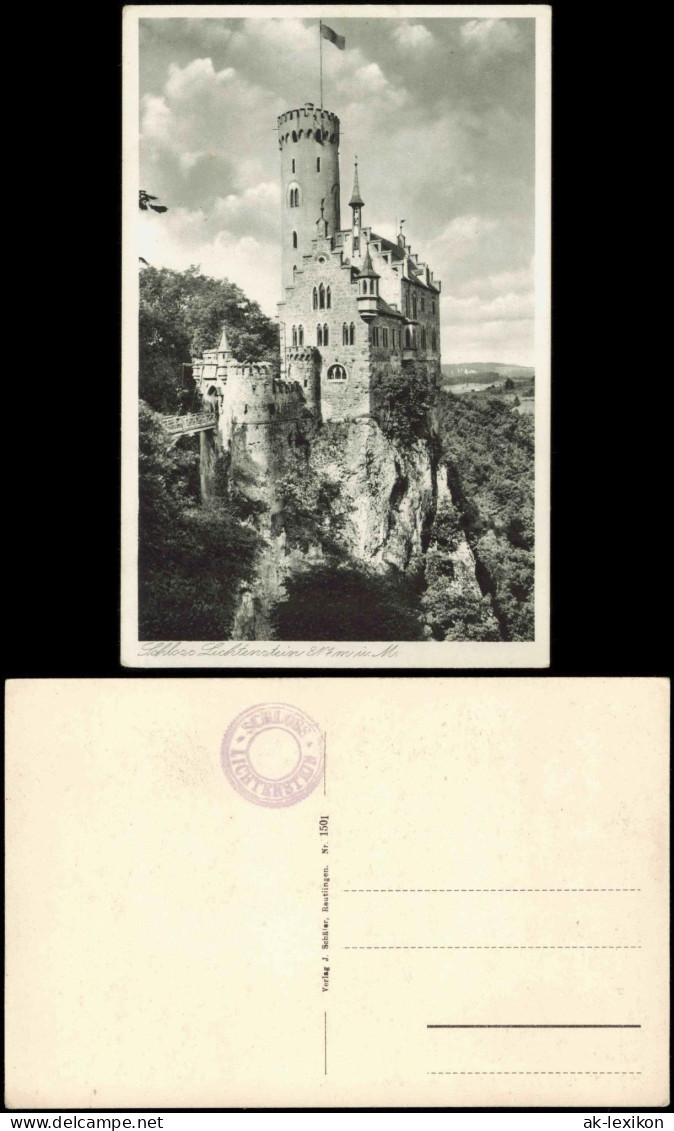 Ansichtskarte Lichtenstein (Württemberg) Schloss Lichtenstein 1938