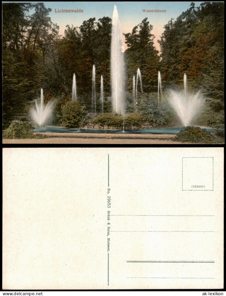 Ansichtskarte Lichtenwalde-Niederwiesa Wasserkünste 1915