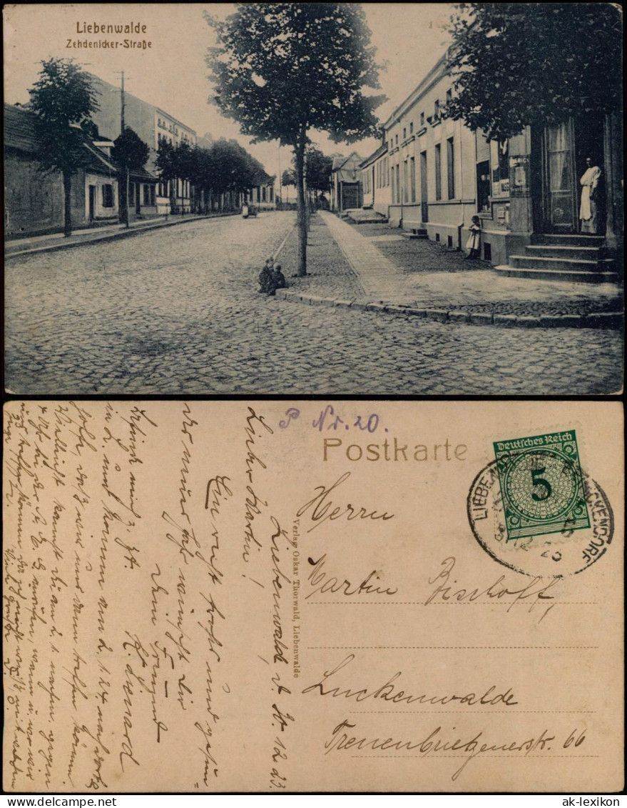 Ansichtskarte Liebenwalde Zehdenicker-Straße 1925