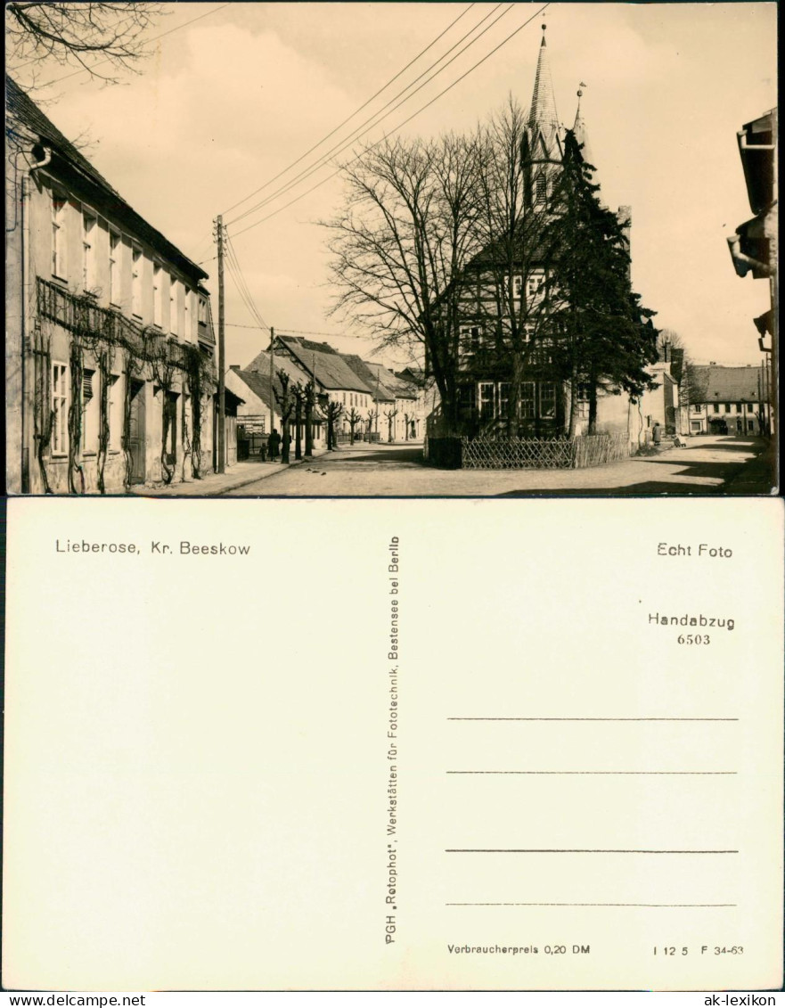 Ansichtskarte Lieberose Straßenszene Fotokarte 1963