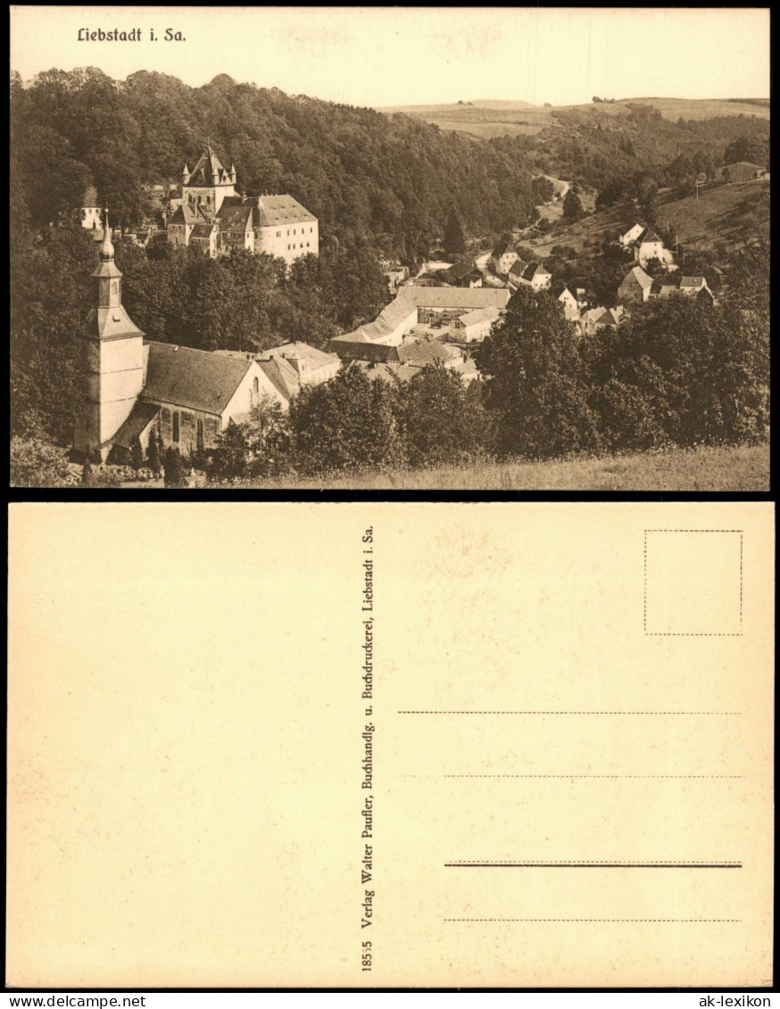 Ansichtskarte Liebstadt Ortsblick 1914
