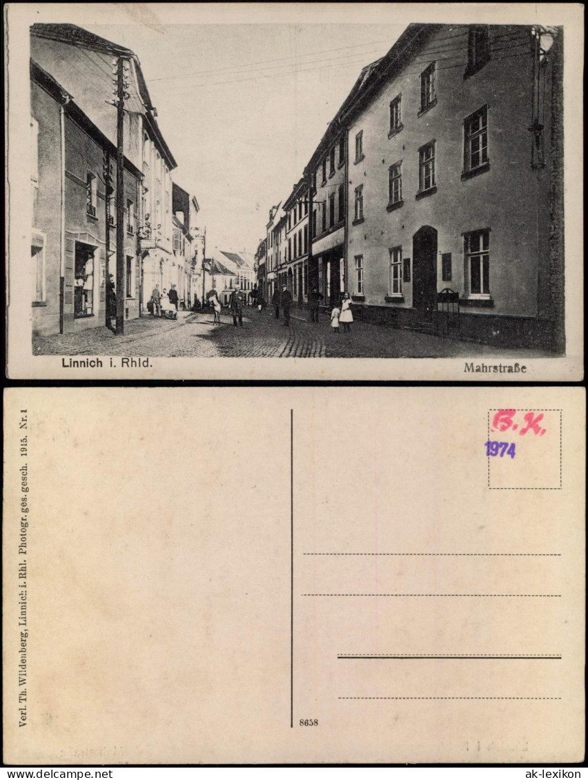 Ansichtskarte Linnich Mahrstraße - Kinder 1918