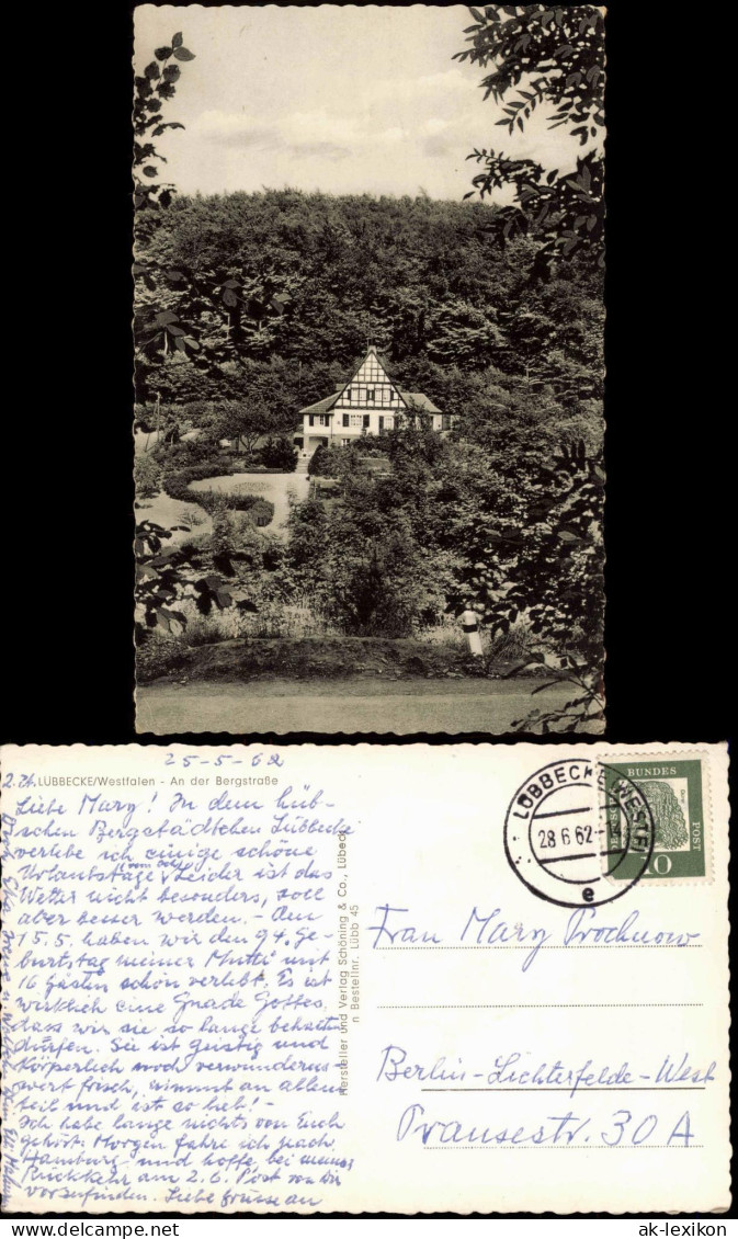 Ansichtskarte Lübbecke (Westfalen) An der Bergstraße 1962