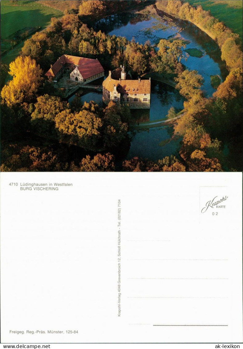 Ansichtskarte Lüdinghausen Luftbild - Burg Vischering 1990