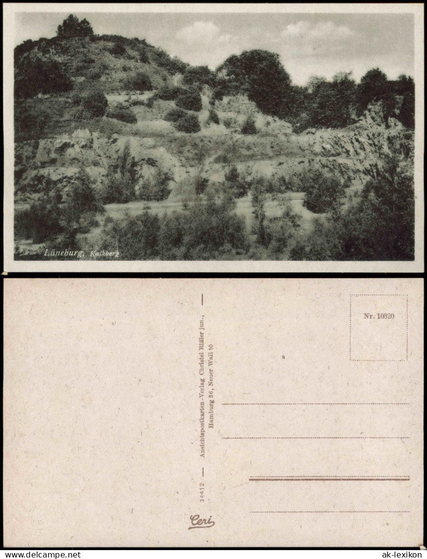 Ansichtskarte Lüneburg Lüneburg Umlandansicht mit Kalkberg 1940