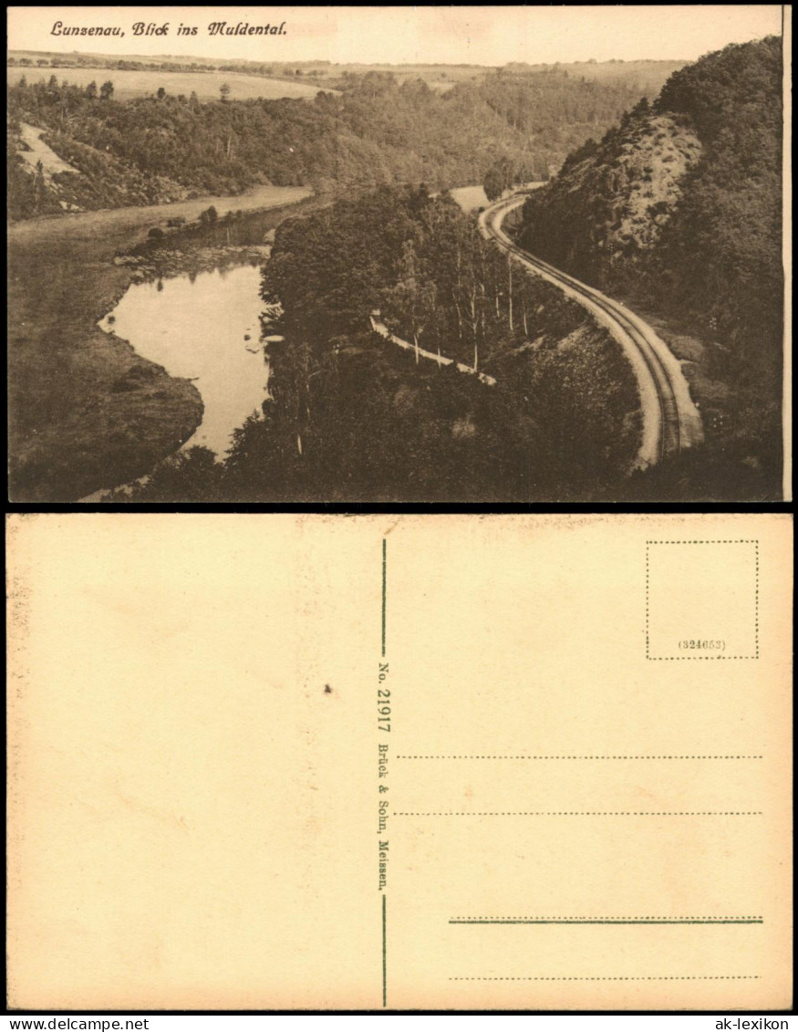 Ansichtskarte Lunzenau Blick ins Muldental 1921
