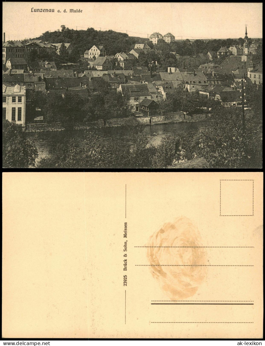 Ansichtskarte Lunzenau Stadtblick 1927