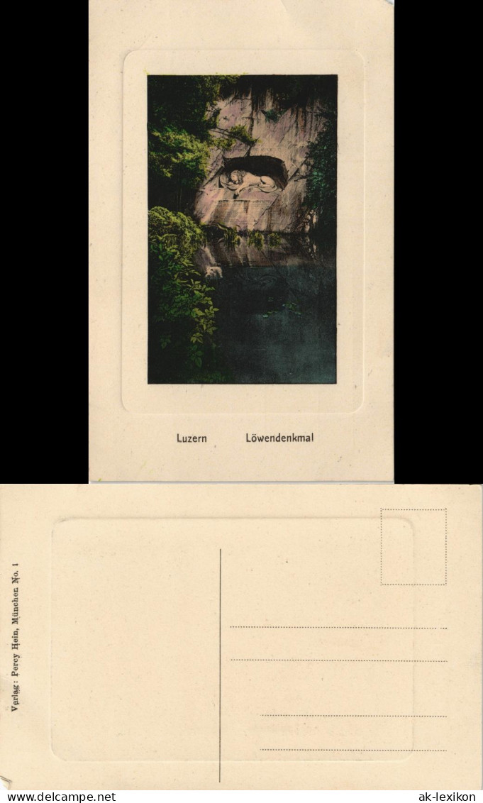 Ansichtskarte Luzern Lucerna Löwendenkmal Löwen-Denkmal 1910