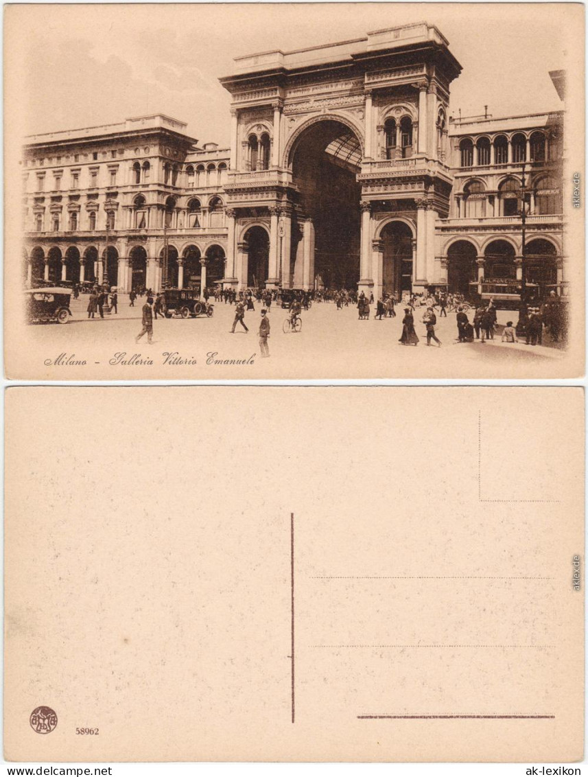 Ansichtskarte Mailand Milano Galleria Vittoria Emanuele 1914