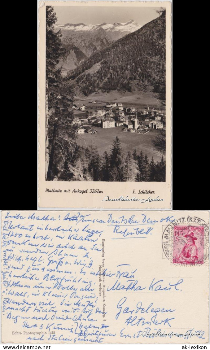 Ansichtskarte Mallnitz Mallnitz mit Ankogel 1958