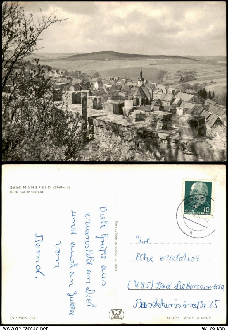 Ansichtskarte Mansfeld Blick auf Mansfeld 1967