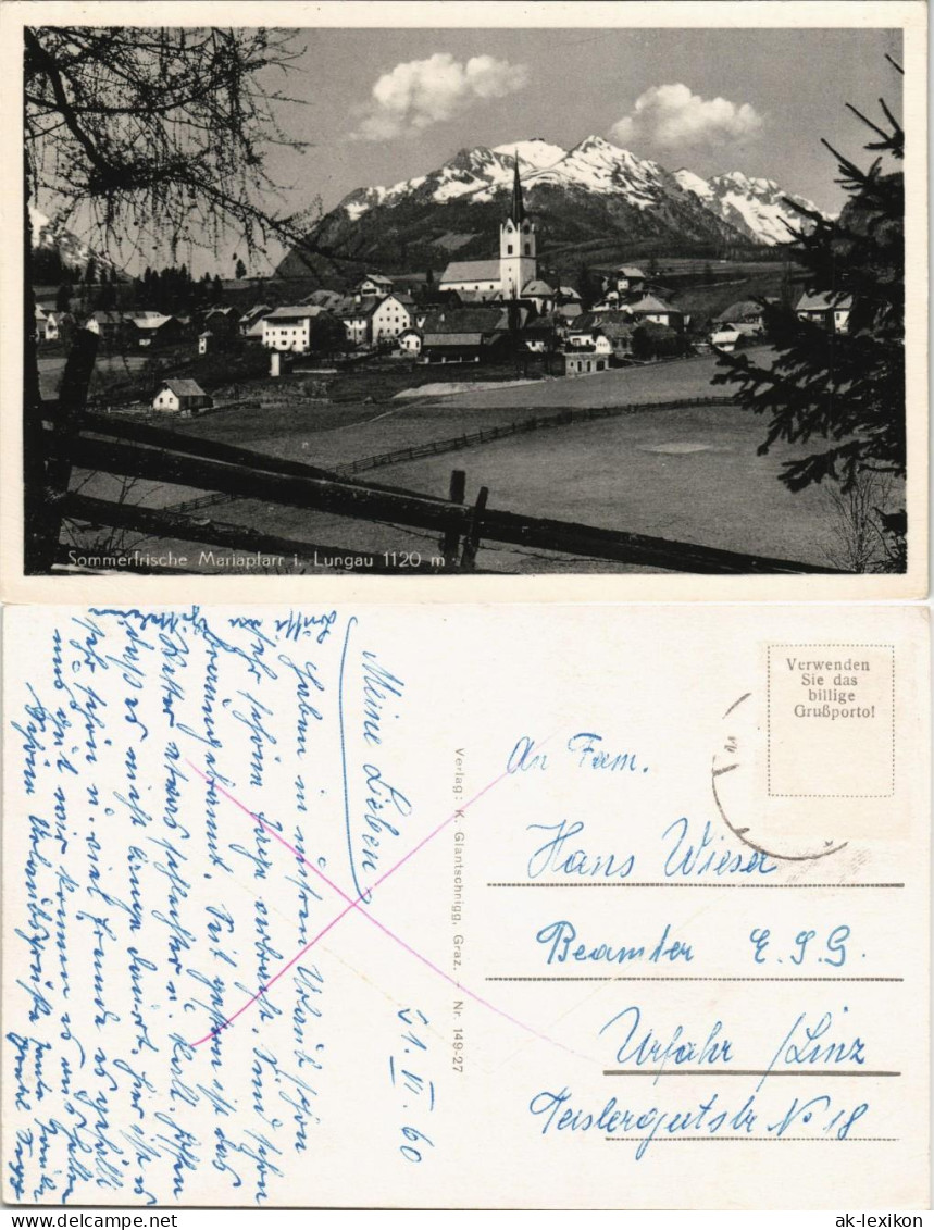 Ansichtskarte Mariapfarr Stadtpartie 1960