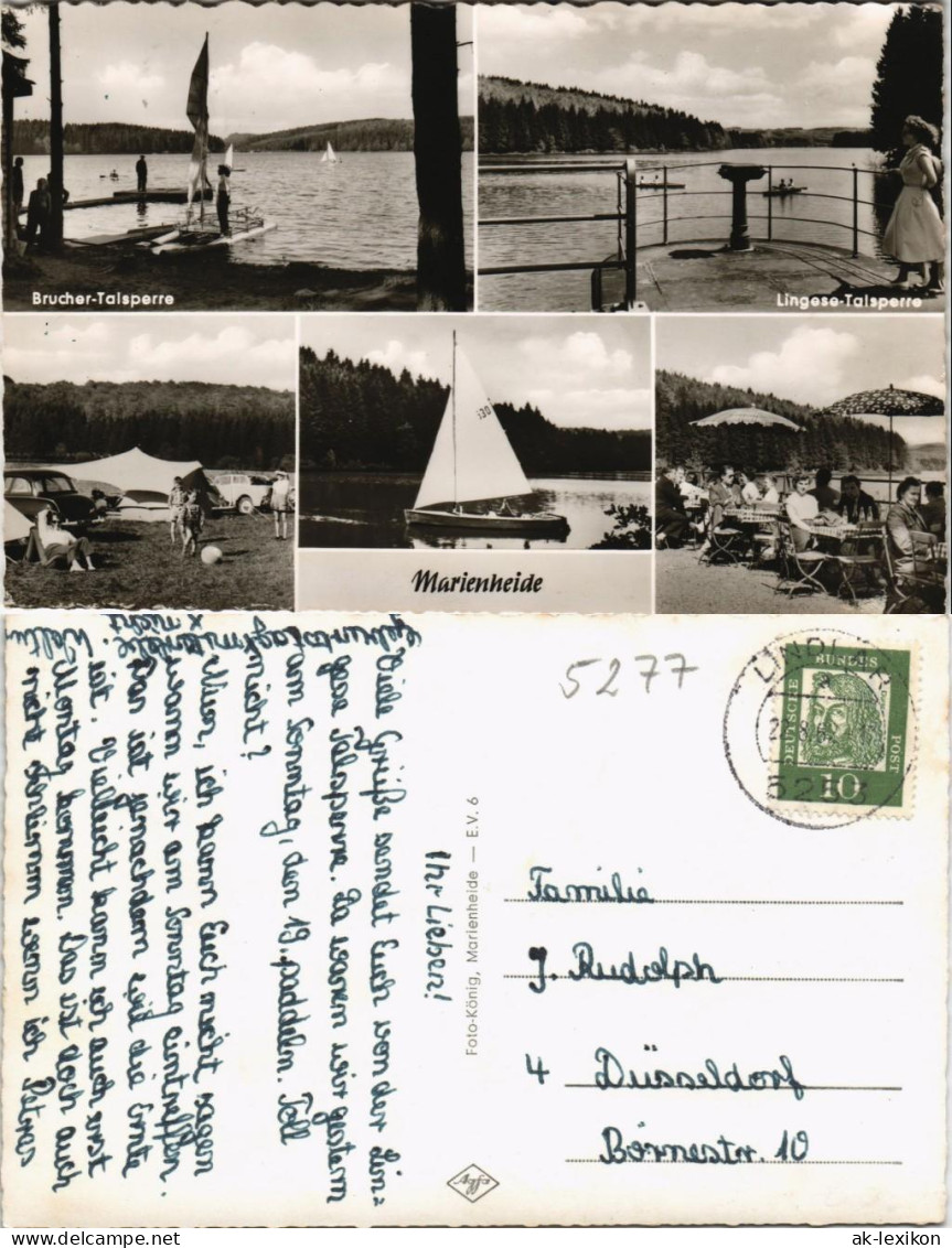Ansichtskarte Marienheide Gaststätten/Hotels Brucher-Talsperre 1962
