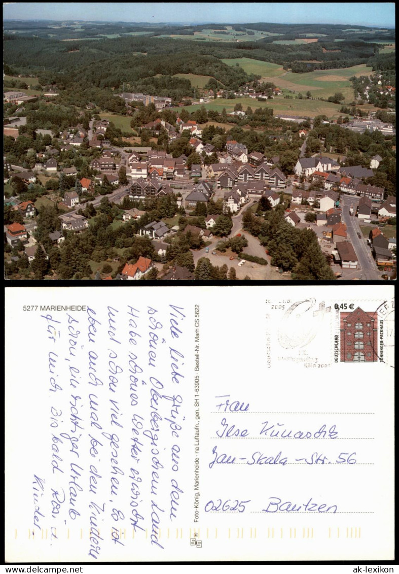 Ansichtskarte Marienheide Luftbild Luftaufnahme 1990