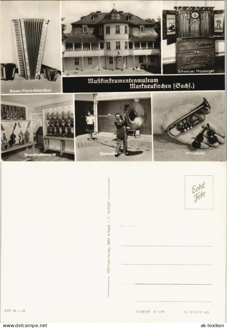 Ansichtskarte Markneukirchen Musikinstrumentenmuseum Markneukirchen 1974