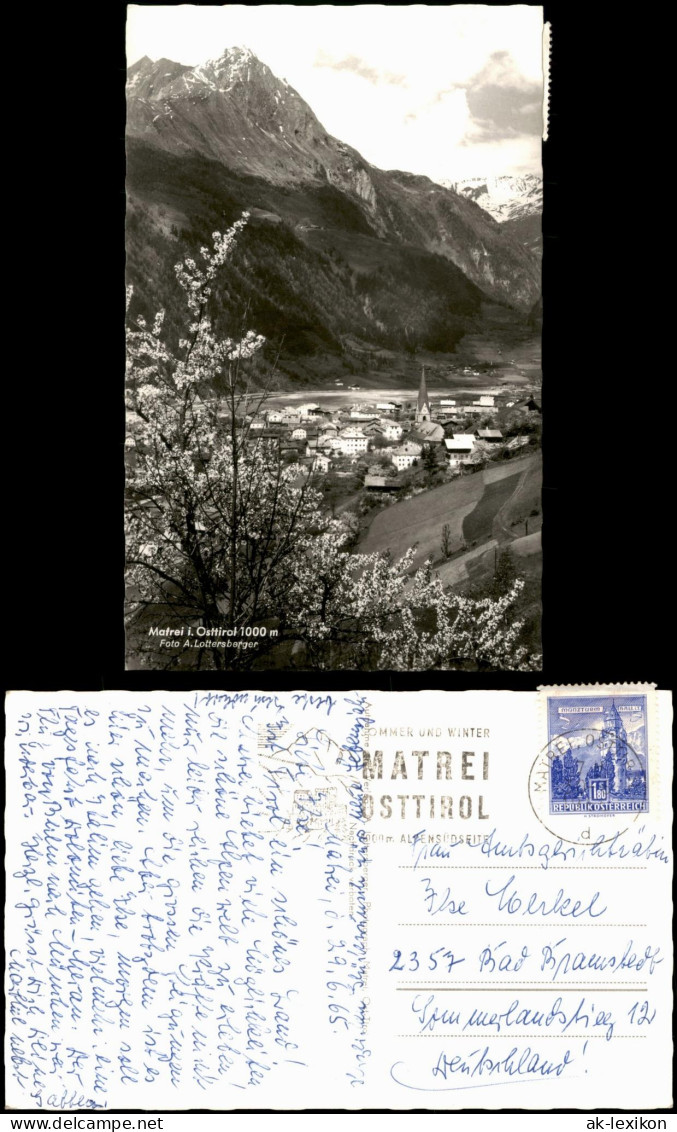 Ansichtskarte Matrei in Osttirol Ortsansicht mit Bergen 1965
