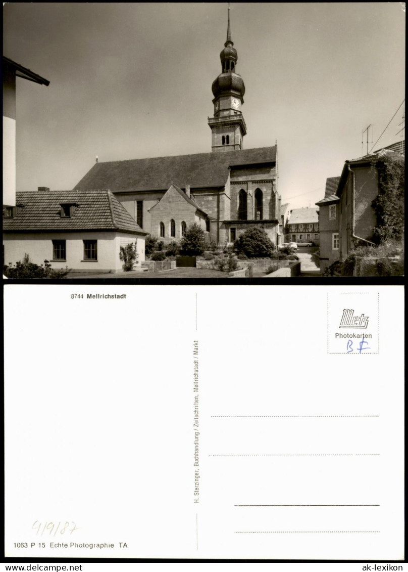 Ansichtskarte Mellrichstadt Ortspartie an der Kirche 1960