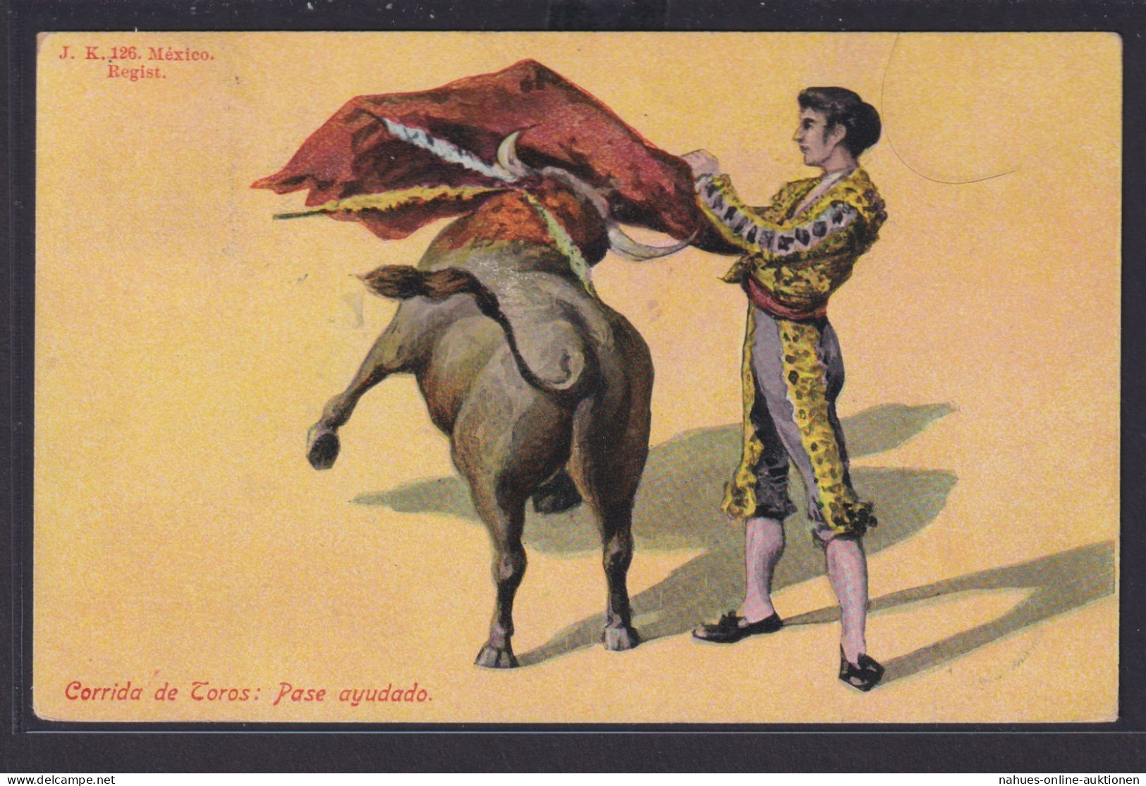 Ansichtskarte Mexiko Torero Stierkampf Wettkampf Amsterdam Holland Künstlerkarte