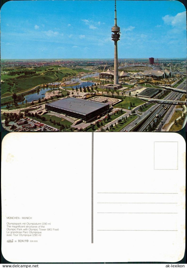 Ansichtskarte Milbertshofen-München Olympiapark mit Olympiaturm 1972/0000