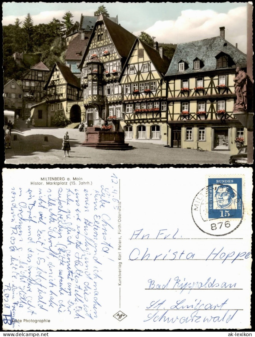 Ansichtskarte Miltenberg (Main) Historischer Marktplatz 1965