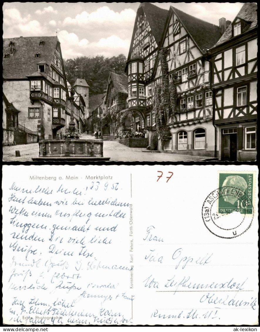 Ansichtskarte Miltenberg (Main) Marktplatz 1956