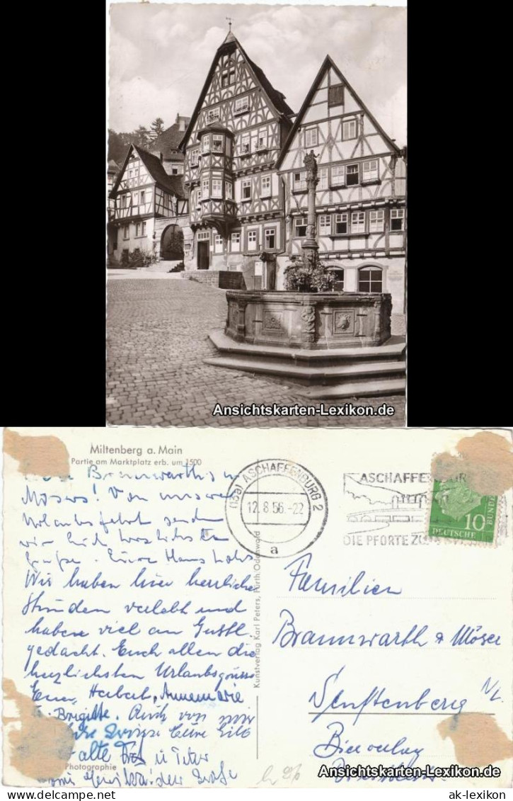 Ansichtskarte Miltenberg (Main) Parie am Marktplatz 1956