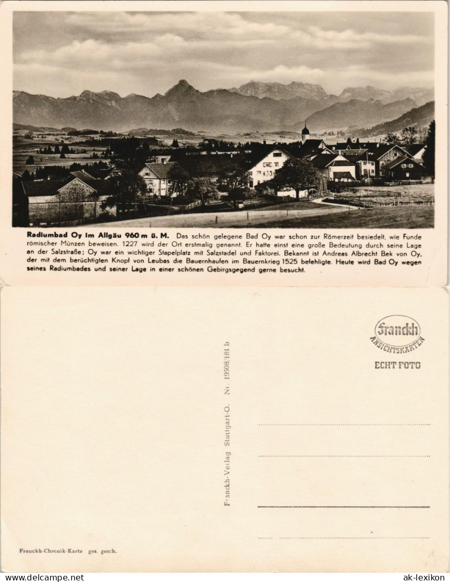 Ansichtskarte Mittelberg-Oy-Mittelberg Stadtpartie - historien Text 1932