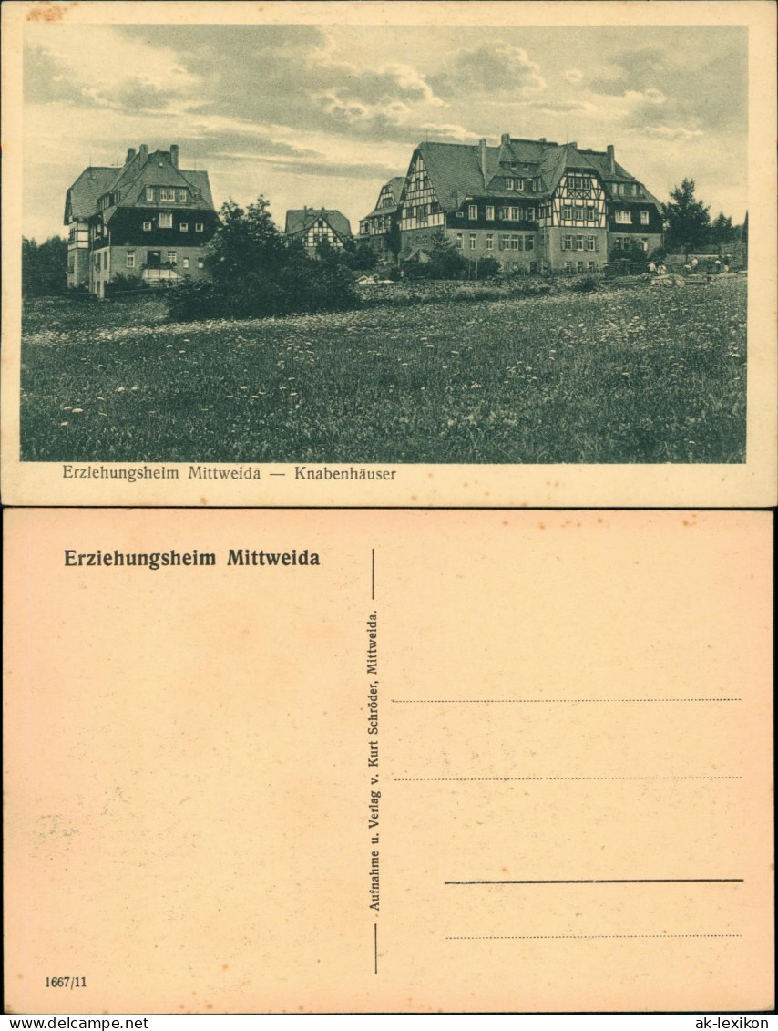 Ansichtskarte Mittweida Erziehungsheim Mittweida Knabenhäuser 1928