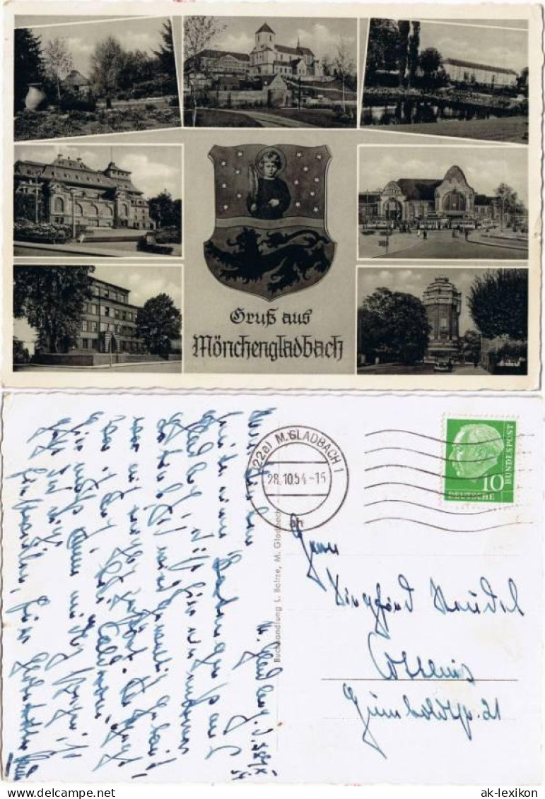 Ansichtskarte Mönchengladbach Stadtteilansichten 1954